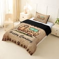 thumbnail image 2 of Erosebridal Leopard Print Camper Twin Comforter Sets,Kids Happy Camping Bedding Set For Girl Boys,Reversible black,2 Pieces, 2 of 7