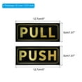 thumbnail image 2 of Unique Bargains Push Pull Door Sign 2'x5' PVC Adhesive Horizontal Pull Push Sticker Golden 4 Set, 2 of 6