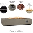 thumbnail image 2 of Real Flame Aegean 70" Rectangle Steel Propane or Natural Gas Fire Pit Table in Mist Gray, 2 of 9