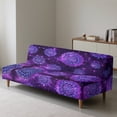 thumbnail image 4 of SCRAWLGOD Galaxy Mandala Print Armless Sofa Slipcover with Elastic Bottom Washable Sofa Slipcover Breathable Stretch Couch Cover Anti Wrinkle for kids, 4 of 9