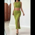 thumbnail image 4 of Traje de Dos Piezas para Dama, Color Liso, , Verde, Talla L, 4 of 9