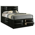 thumbnail image 3 of Briana Wood Queen Storage Bookcase Bed Black, 3 of 10