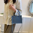 thumbnail image 2 of Bolso de mujer PU cuero patrón de piedra Satchel bolsos bandolera (azul), 2 of 2