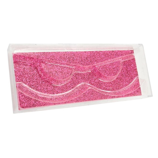 Estuche de almacenamiento de pestañas cuadradas de plástico Portador de caja a prueba de polvo con forro de brillo jinwen Caja de almacenamiento de pestañas postizas