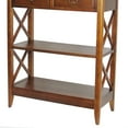 thumbnail image 2 of Benjara 2 Drawer Wooden Accent Table with X Shape Sides, Brown, 2 of 4
