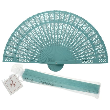 White Wood Panel Hand Fan Quasimoon 8