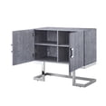 thumbnail image 5 of Nicole Miller Miliani Accent Cabinet Oak Veneer Finish Polished Stainless Steel Base, Grey Oak/Chrome, 5 of 11