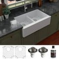 thumbnail image 3 of Karran Usa Qa-750-Pk1 Quartz Qa 34" Farmhouse Double Basin Quartz Composite Kitchen Sink -, 3 of 5
