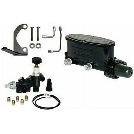 Wilwood Black Tandem Master Cylinder 1 1/8 Bore Combination with Proportioning Valve Kit
