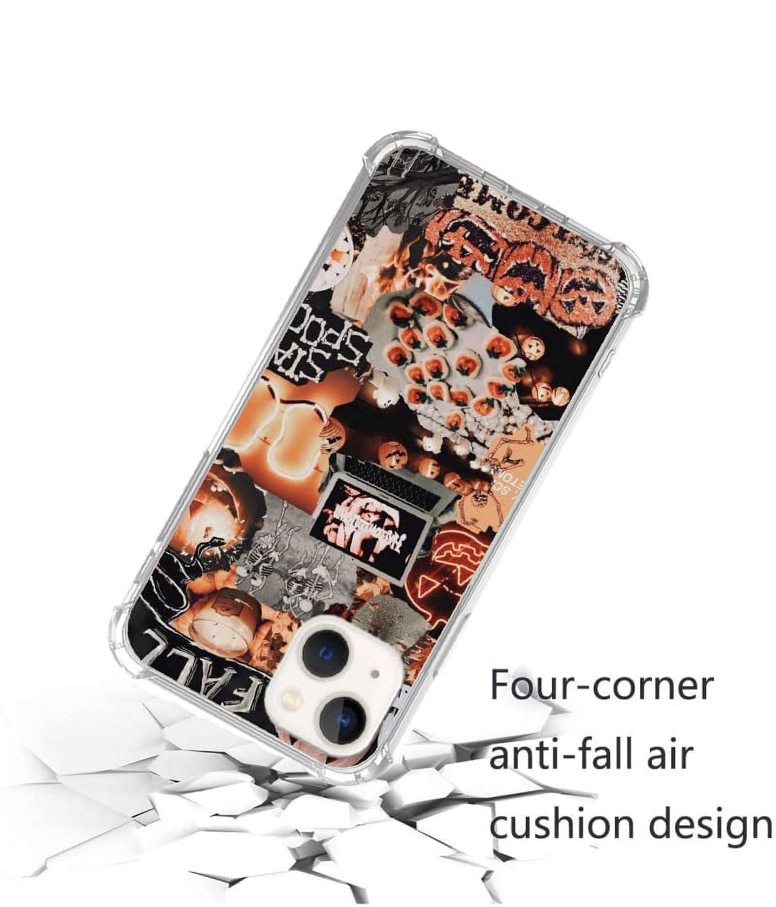 Coque Halloween Transparente Pour IPhone 14/13 - Design Artistique Macabre, Silicone TPU - Protection Anti-chocs