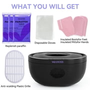 WAXKISS Paraffin Wax Machine for Hands and Feet, 3000ml Touchscreen Wax Warmer with Moisturizing Paraffin Spa Kit, Home Spa Treatment for Smooth and Soft Skin