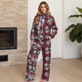 thumbnail image 4 of Garronmavis Sugar Skull Hoodie Sweatsuits Women 2 Piece Outfit Long Sleeve Pullover Tops and Long Pants Lounge Hoodie Tracksuits with Pockets, Size L, 4 of 6