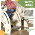 thumbnail image 5 of Qaba 3 in 1 Toddler Slide for Years 1-3 w/ Basketball Hoop, Elephant-Themed, 5 of 9