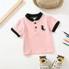 moobody Summer Children Suit Children Clothing Short-sleeved Baby Cotton Children Clothing Pink
