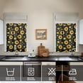thumbnail image 4 of Rustic Blooming Curtains 36 Inch - 3 Panel Bohemian Country Farmhouse Set with Vintage Floral Print, Rod Pocket Kitchen Window Drapes, 4 of 6