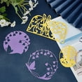 thumbnail image 5 of 4Pcs 4 Styles Hollow Flower Lace Border Cutting Die Metal Cutting Stencils Carbon Steel Die with Poplar Wood Brush for DIY Crafts Scrapbook Album Paper Card Making Gray, 5 of 6