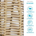 thumbnail image 5 of Abble Patio Side Table, Wicker Small Round Metal End Table, Rattan Accent Table for Outside Garden Stool, Outdoor Ottoman - Beige, 5 of 6