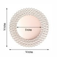 thumbnail image 6 of Balsa Circle 14" Rose Gold Acrylic Wooden Textured Round Metal Charger Plates Crystal Beads, 6 of 6