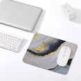 thumbnail image 4 of 8" x 10" Black and Golden Marble Mouse Pad, Non-Slip Base, Stitched Edge for Computer Use, 4 of 8