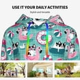 thumbnail image 4 of Kdxio Dogs With Swimming Print Womens Oversized Hoodies Sweatshirts Hooded Pullover Tops Sweaters Casual-Small, 4 of 7
