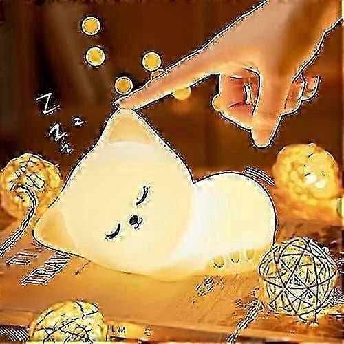 Cat Child Night Light, Night Light,rechargeable Child Night Light,portable Silicone Touch Night Light,gift Light