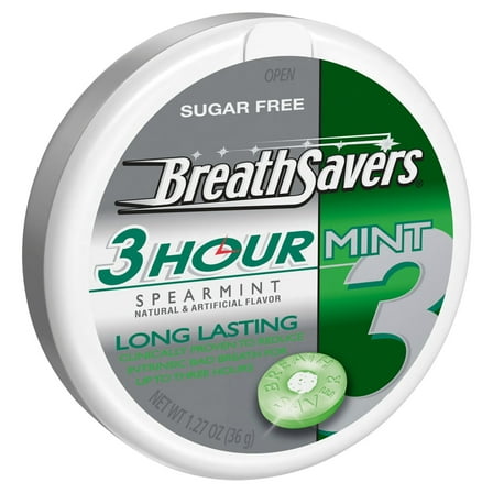 2 Pack - Breath Savers Mints Sugar Free 3 Hour Spearmint - 1.27 Oz Package May Vary