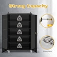 thumbnail image 3 of Tall & Wide Metal Garage Storage Cabinet with Wheels & Pegboards, 43''W x 22''D x 72''H Locking Rolling Tool Storage Cabinet with Locking Doors and Adjustable Shelves, 3 of 7