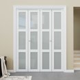 thumbnail image 2 of ARK DESIGN Scratch Resistant Tempered Frosted Glass Bi-Fold Doors, White, 60" x 80", 51 lbs, 2 of 10