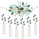 thumbnail image 1 of 1 Set Bridal Hair Accessories Hair Pins Side Hair Combs Rhinestone Comb Clips For Women Decorative Hair Combs Green Hair Accessories, 1 of 4