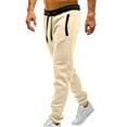 thumbnail image 6 of Outdoor House Bedroom Mid Waisted Solid Pants Casual Jogging Sports Elastic With Pockets Men's Men's Pants, 6 of 7