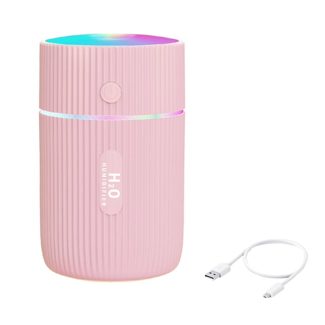 Humidificador de aire 2W 220ml USB Mini humidificador Plástico LED Difusor de pulverización para oficina en casa, Rosa Inevent HA002974-02B