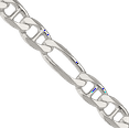 thumbnail image 3 of 925 Sterling Silver 4.5mm Figaro Link Anchor Mariner Chain Necklace, 3 of 4