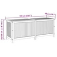 thumbnail image 3 of vidaXL Patio Storage Box Cushion and Blanket Outdoor Garden Solid Wood Acacia, 3 of 11