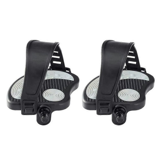 Exercise bike pedals with straps, 9/16"