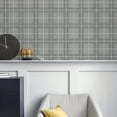 thumbnail image 2 of Arthouse Hudson Grey Checkered Plaid Wallpaper, 2 of 6