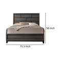thumbnail image 5 of Erica King Size Bed, Gray and Black Wood Finish, Panel Style Headboard, 5 of 6