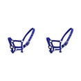 thumbnail image 4 of Billuyoard Collar de cabeza de brida de pony Halter acolchado ajustable aleación de Zinc gran resistencia suministros para caballos solidez Azul METRO 2piezas, 4 of 6