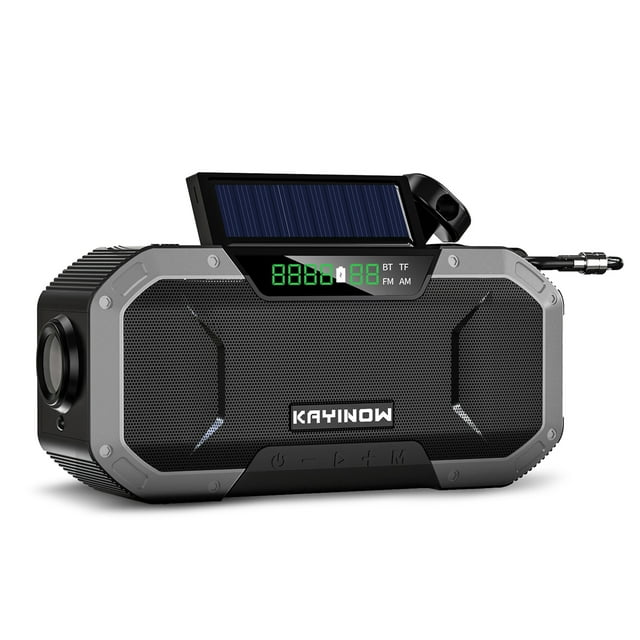 Emergency Solar Hand Crank Radio 5000mAh Power Bank Charger Flash Light Outdoor Camping Survival Radio