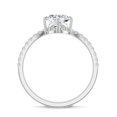 thumbnail image 3 of 1.98 CT Diamond Moissanite Tiara Dainty Engagement Ring in Sterling Silver/ White Gold Plated Oval Shaped Curved Wedding Band Ring April Birthstone, Birthday, Anniversary Jewelry, Ring Size 9, 3 of 8