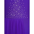 thumbnail image 7 of Aiihoo Women's Lyrical Dance Dress Shiny Rhinestone Modern Contemporary Flowy Ballet Dance Leotards Dress Purple S, 7 of 7