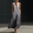 thumbnail image 2 of Stamzod Women's Summer Maxi Dress Fashion Gardient Casual Dresses V Neck Boho Beach Sundress with Pocket Multicolor X S, 2 of 8