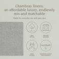 thumbnail image 2 of over&back Set of 4 Woven Chambray Placemats - Colorful Dining Table Mat - 100% Cotton - Machine Washable - Kitchen and Home Decor - Grey - 14" L X 20" W, 2 of 8