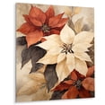 thumbnail image 2 of Designart "Cream Orange Poinsettia Passion Festive Elegance" Floral Metal Wall Art Prints, 2 of 5