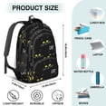 thumbnail image 4 of Black Cat Black Pattern Backpack for School, Cute School Bag with Adjustable Shoulder Straps and Padded Back, 16.9"x12.6"x5.9", 4 of 4
