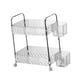 thumbnail image 2 of Carro organizador de almacenamiento rodante con ruedas, carro de cocina de 2 niveles con ruedas, soporte para sala de estar, carro utilitario móvil con 2 cestas, 2 of 9
