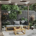 thumbnail image 1 of vidaXL 4 Piece Garden Lounge Set with Cushion Solid Acacia Wood, 1 of 5