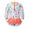 thumbnail image 2 of DPOIS Baby Kids Girls One-piece Rash Guard UPF 50+ Sun Protection Swimsuits, 2 of 5