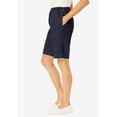 thumbnail image 3 of Woman Within Plus Size 7-Day Elastic-Waist Pull-On Cotton Denim Shorts, 3 of 6