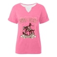 thumbnail image 4 of Wild West Cowgirls Graphic Tees for Women 2026 Summer Casual Short Sleeve V Neck T Shirts, 4 of 4