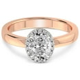 thumbnail image 3 of 4 Carat IGI Certified Oval Shape Lab Grown Diamond Engagement Ring | 14K Rose Gold |Anna Hidden Accents Halo Diamond Ring | FG-VS1-VS2 Quality Friendly Diamonds, 3 of 4